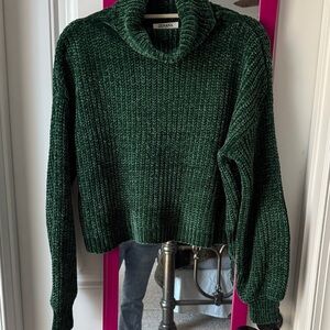 Zenana Outfitters Forest Green Cowl Neck Sweater